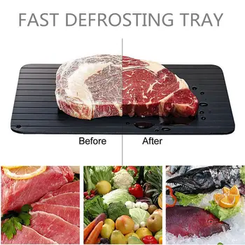 

New Defrosting Tray Aluminium Meat Thaw Thawing Miracle Frozen Food Defrost Fast