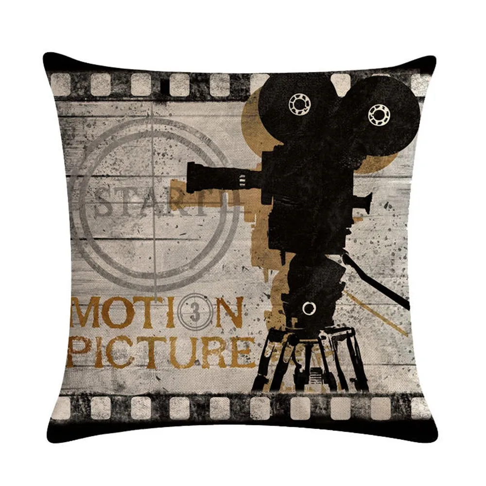 Vintage Printing Throw Pillow Cases Cafe Sofa Pillow Cushion Cover Home Decor