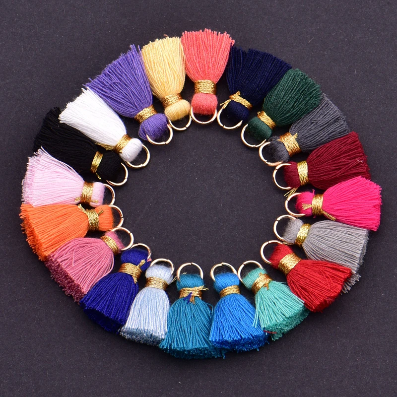 

30PC/Lot Cotton Thread Mini Tassel DIY Boho Jewelry Making Supplies Bracelet Necklace Finding Fringe Trim Pendants Small Tassels