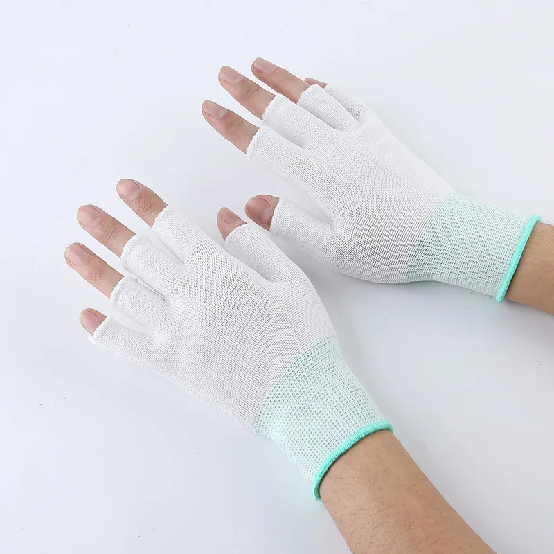 10 пар/партия анти-статические перчатки рабочие перчатки без пальцев для компьютера электронные промышленные перчатки для ОУР пальцев с
