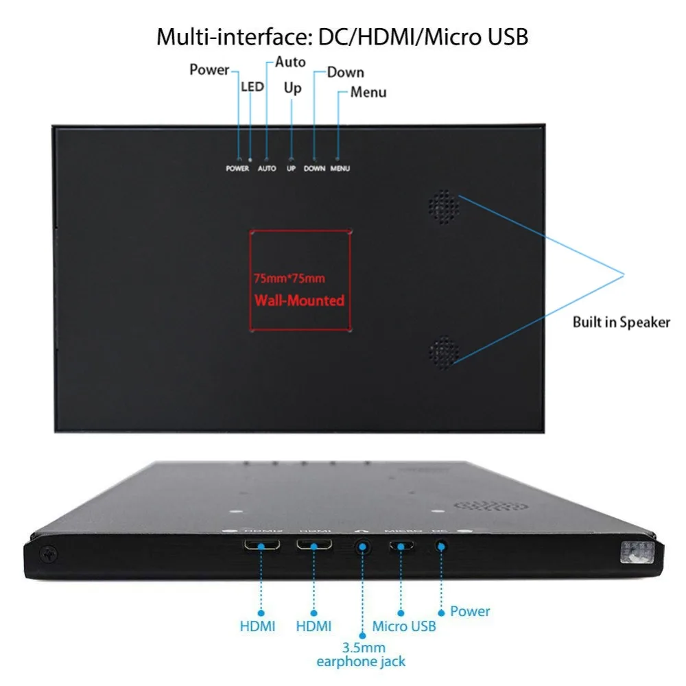 Новинка 13,3 дюйма 2K 2560*1440 HD портативный монитор для Raspberry pi PS3 PS4 Xbox360 игровой компьютер ips экран дисплей