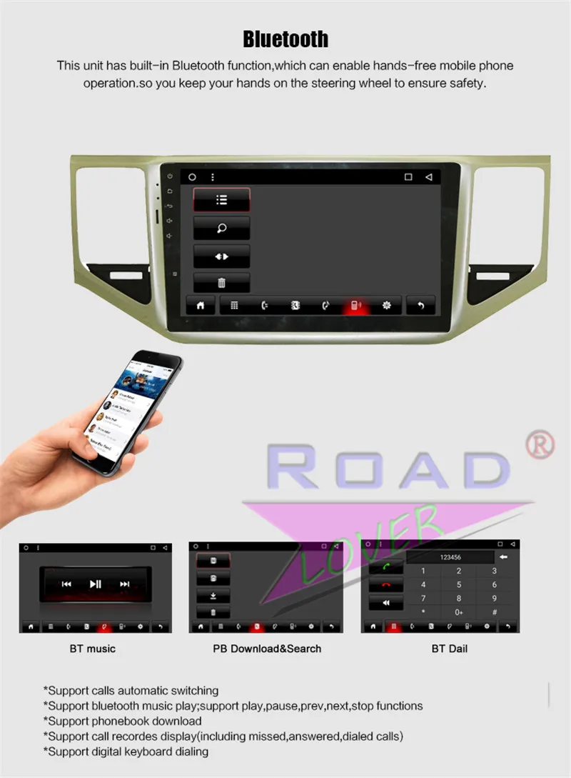 Sale Roadlover Android 8.1Car Multimedia Player Autoradio For VW Sportsvan 2016 Stereo GPS Navigation Magnitol Double Din MP3 NO DVD 12