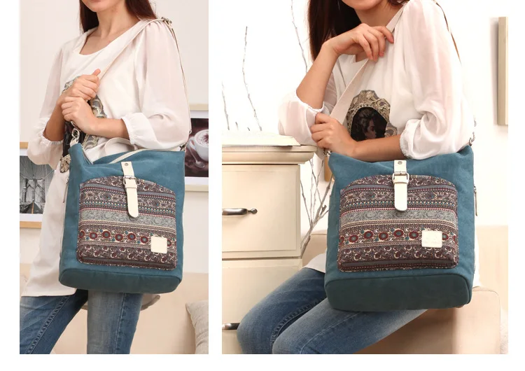 Bolsa de Ombro Zhierna Mochila Feminina Pacote Estilo Nacional Retro Escola Vento Menina Lona Flor Bolsa Prático 11 Cheap Mochilas
