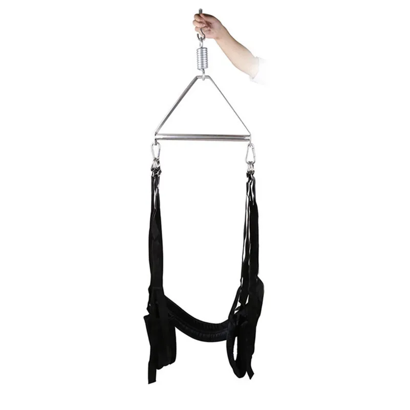 Loverkiss Hanging Sex Swing BDSM Set Metal Tripod and Sex Swing Tease Position Door Sex Swing BDSM Sex Furniture for Couples 6