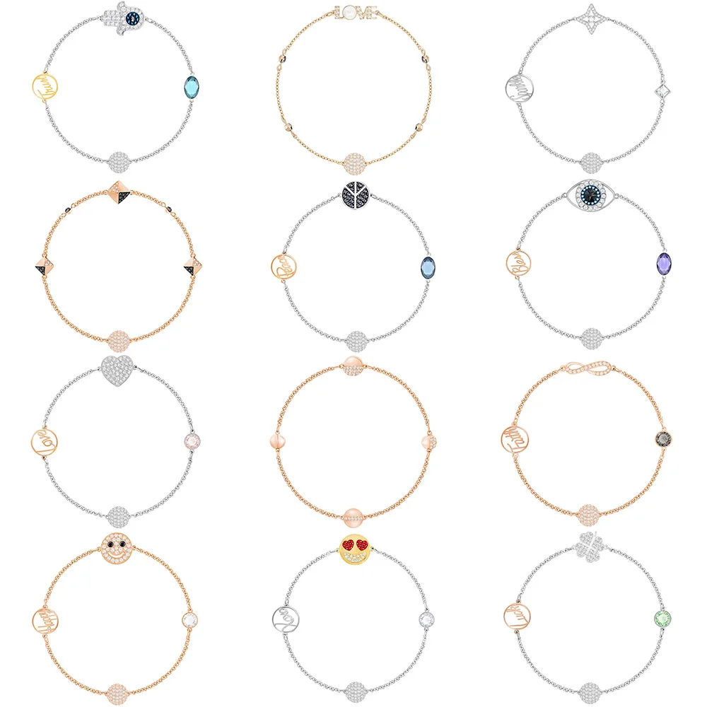 

SWA RO REMIX COLLECTION Mix And Match A Variety Of Magnetic Buckle Bracelet Female Shiny Crystal To Send A Lover Birthday Gifts