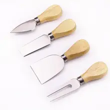 Кухонные инструменты для приготовления пищи 4 шт./компл. нож для сыра с ручкой из дуба набор инструмент для сыра аксессуары LX4534