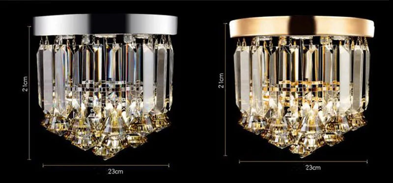 Современный и Роскошный прозрачный/бокал для шампанского с украшением в виде кристаллов K9 led E14 потолочный светильник для гостиной прихожей