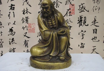 

China Buddhist Bronze Copper DaMo Ancestors Bodhidharma Dharma arhat Statue