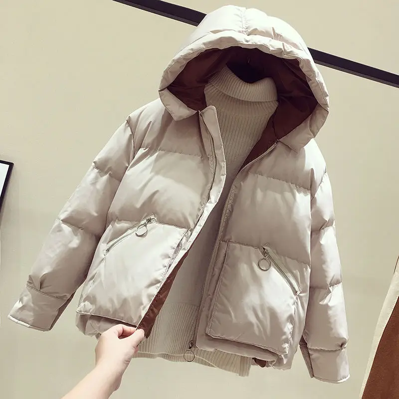 Женское пальто, толстые парки, зимняя женская пуховая куртка, свободная одежда, элегантный дизайн, верхняя зимняя теплая куртка