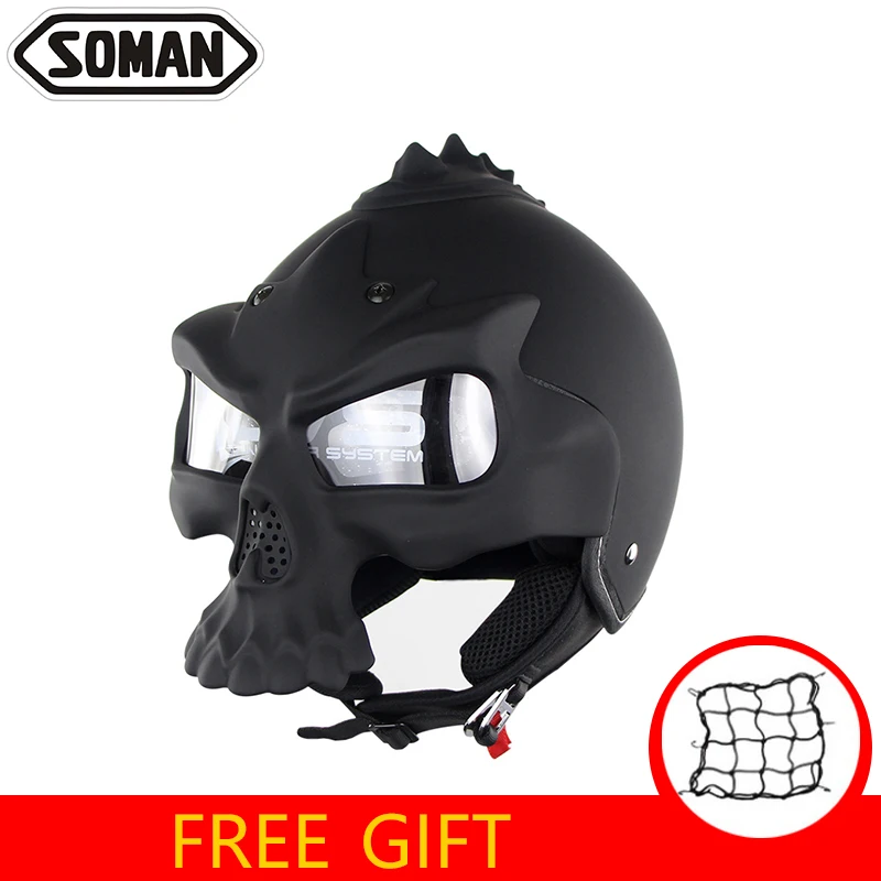SOMAN SM689 персонализированные мотоциклетные призрак мотоциклетный шлем Двойные