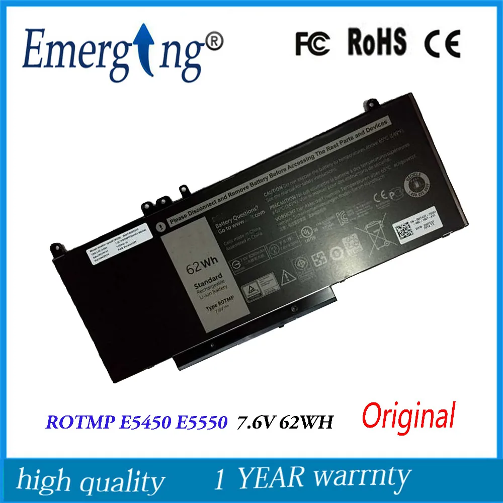 7.6v 62wh New Original Laptop Battery For Dell Latitude E5550 8v5gx