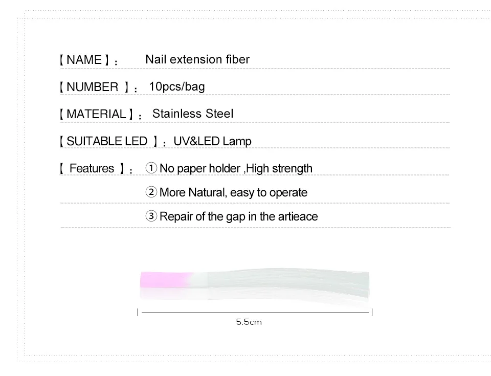 Ellwings, новинка, 10-30 шт., набор волокон для наращивания ногтей, форма, волокнистые гвозди, акриловые строительные наконечники, для маникюра, стекловолокно, для шелкопрядения, гвозди