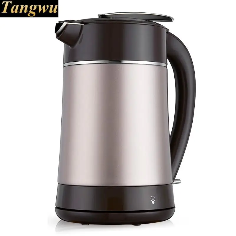 Boiling water pot vacuum insulated double cup body against overflow