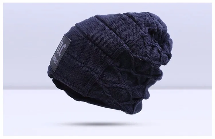 Стильные шапочки Skullies, зимняя мужская шапка, Толстая теплая зимняя мужская шапка, толстая шапка s Beanies, Зимняя мужская шапка toucas gorros