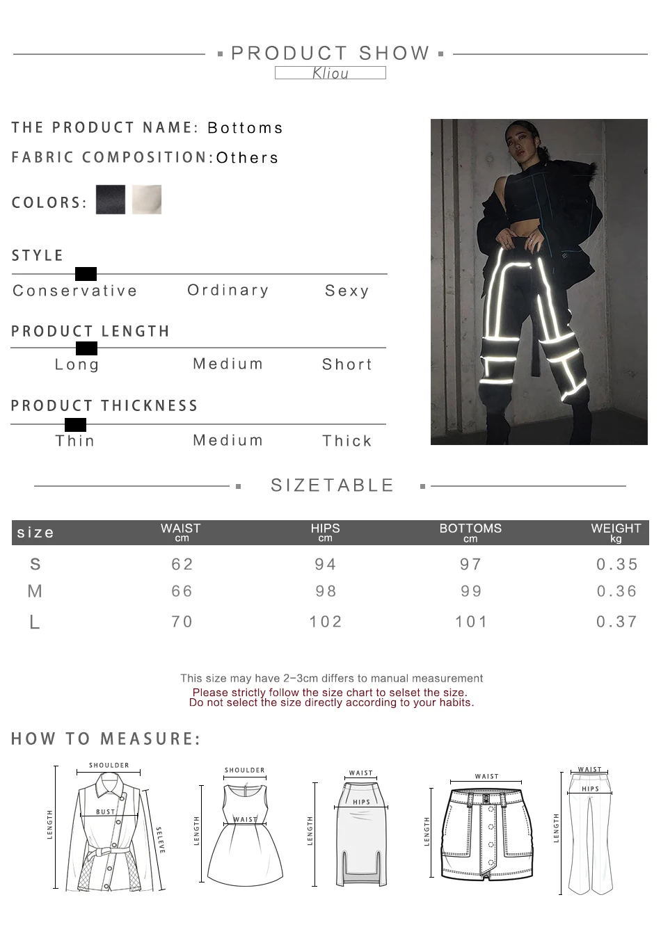 Kliou women fashion street Reflective patchwork cargo pants 2019 new arrival zipper fly with sashes pockets knitted trousers HTB1U3wPae6sK1RjSsrbq6xbDXXaO - Kliou women fashion street Reflective patchwork cargo pants 2019 new arrival zipper fly with sashes pockets knitted trousers