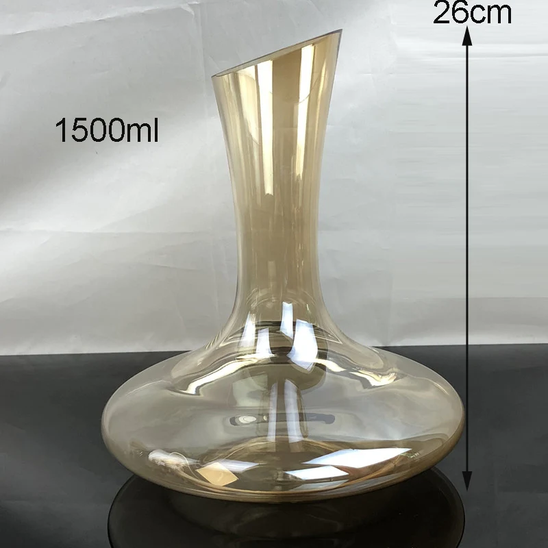 Европейские хрустальные стеклянные бокалы для вина, Золотое Гальванопокрытие, чашка для шампанского, бокал для виски, бокал для бренди, графин для дома, посуда для напитков - Цвет: Decanter  1500ml