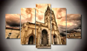 

HD Printed oviedo cathedral 5 piece picture painting wall art room decor poster canvas Free shipping/up-337