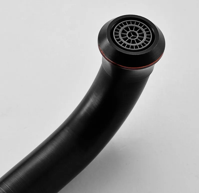Black Oil Rubbed Bronze Single Hole Single Lever Handle Swivel Spout Kitchen Sink Faucet Cold & Hot Mixer Tap asf091