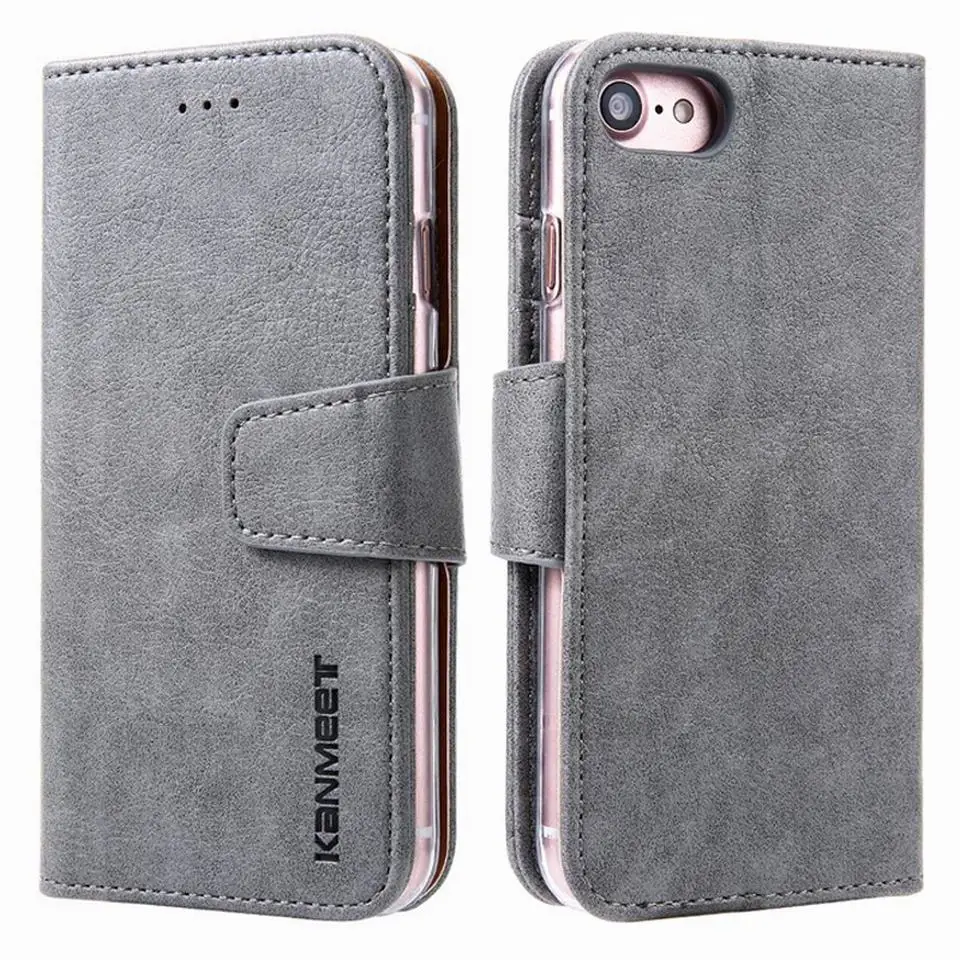 

Luxury Leather wallet flip phone case for iphone 8 8 Plus phone case For coque iphone 8 Plus case cover card holder hoesje etui
