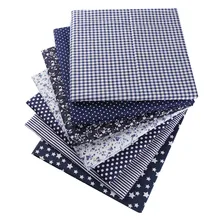Темно-синяя, 50X50 см, хлопок, Цветочная, полосатая, звездная ткань в горошек для кукол, Лоскутная одежда, шитье, рукоделие, домашний текстиль, 53124