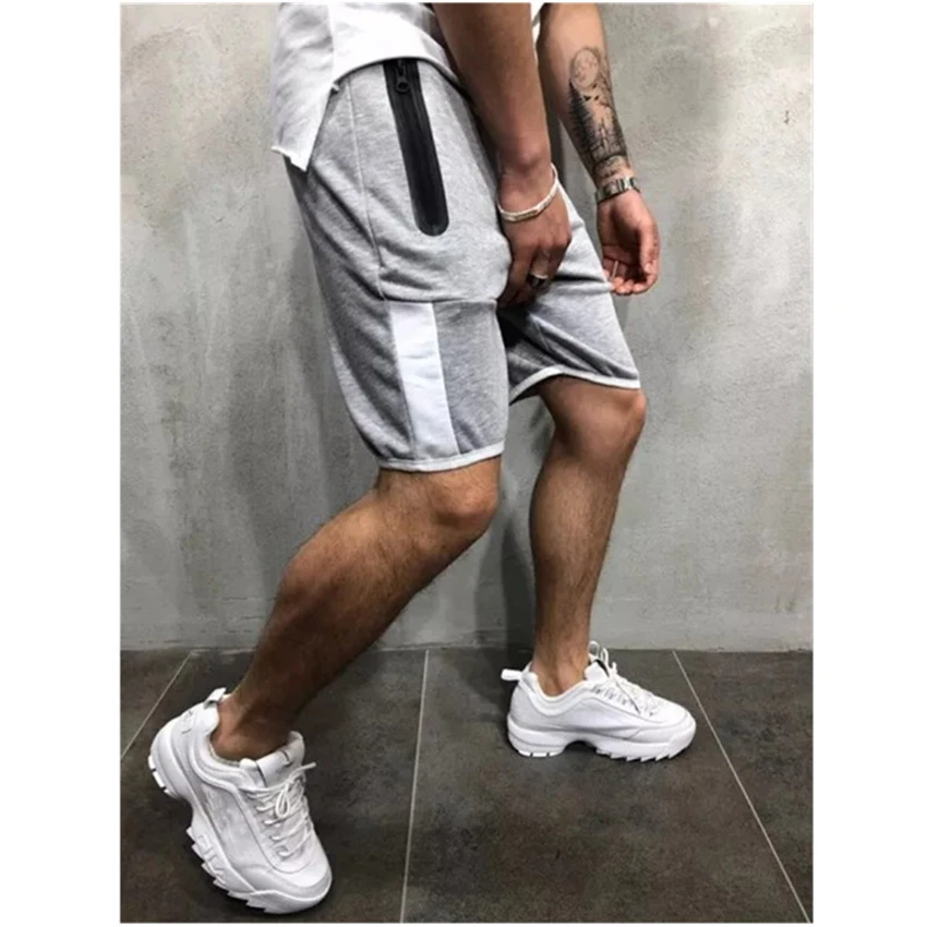 Лето новые высококачественные мужские штаны Jogger фитнес мужские сплайсинговые брюки средняя талия мужские спортивные штаны Одежда