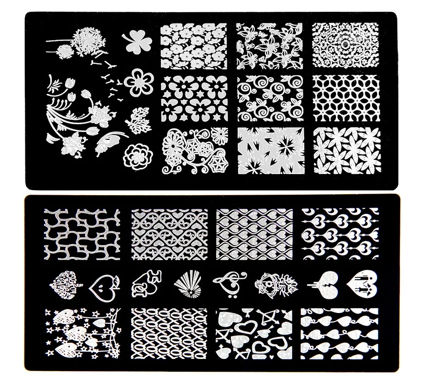 Arte do Unha Placa de Carimbo Atacado Nova 12cm Multi-padrão Unha Polonês Modelo Imagem Decoração Estênceis Selo 500 Pçs – Lote Bcn 6cm *