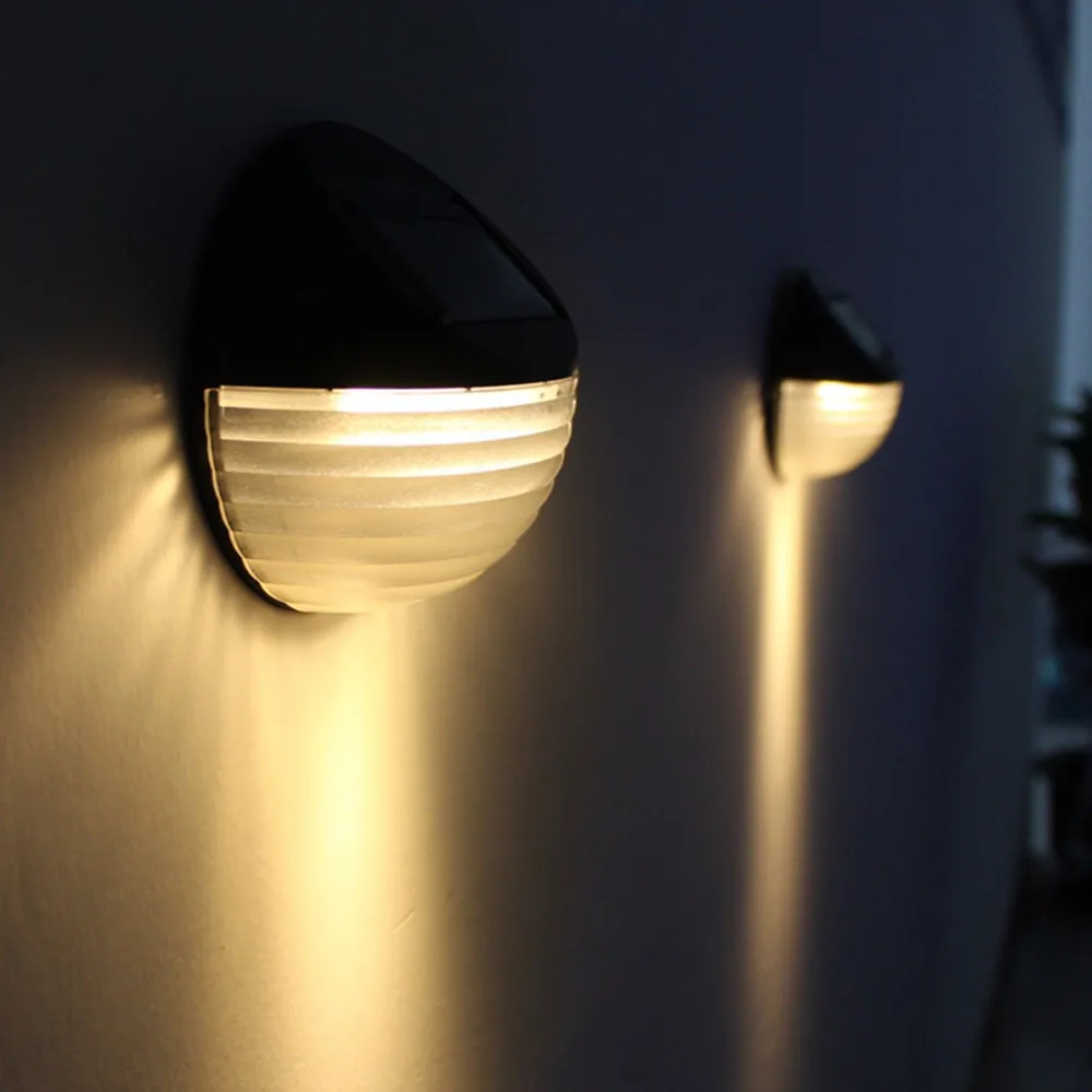 

Solar Powered Wall Mounted 6 LED Light Outdoor Garden Landscape Fence Yard Lamp Fence Lamp Step Lamp