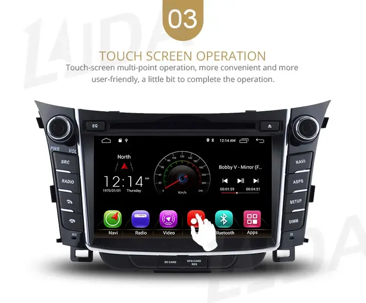 LJDA Android 10,0 автомобильный dvd-плеер для hyundai I30 Elantra GT 2012 2013 автомобильный Радио gps Навигация стерео Мультимедиа