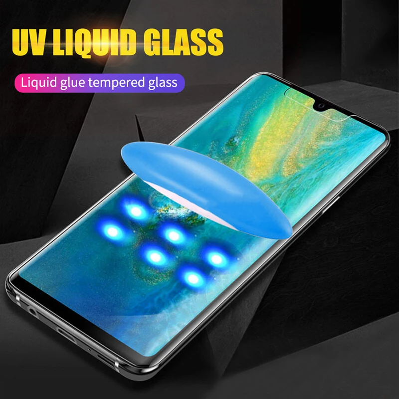 Lamorniea для LG V50 Полный Клей Стекло защита экрана УФ жидкий полный клей V30 G7 G8 Sony XZ4 XZ3