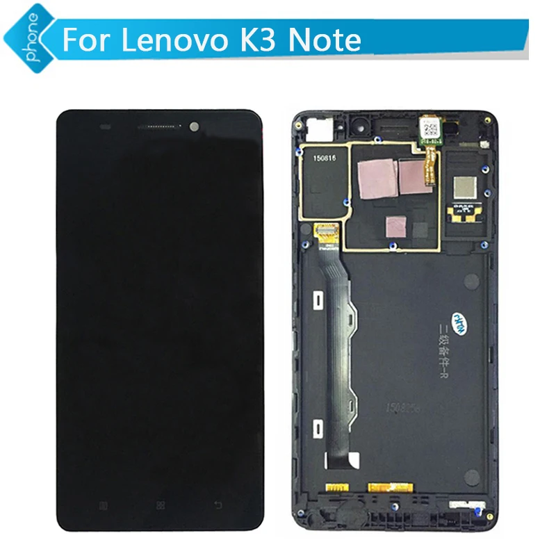 

5PCS/LOT For Lenovo K3 Note K50-T LCD Display Touch Screen Digitizer Assembly With Frame Free DHL
