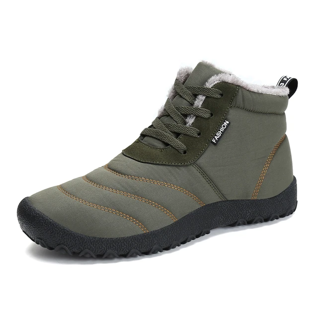 Christmas Shoes Men Outdoor Sneakers Winter Fur Boots Woman Snow Hiking Shoes Sport Shoes Autumn Athletic Cotton Trainers