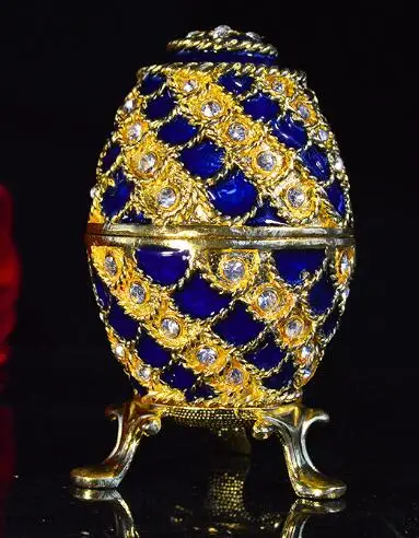 Новое поступление qifu Faberge яйцо дом украшения - Цвет: blue