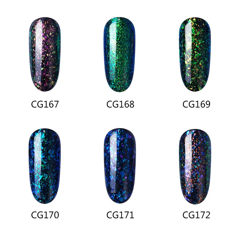 Azure Beauty Chameleon Gel Lacquer Long-lasting Galaxy Shadow Nail Gel Shiny Color Nail Glue Soak off UV Nail Gel Polish Varnish