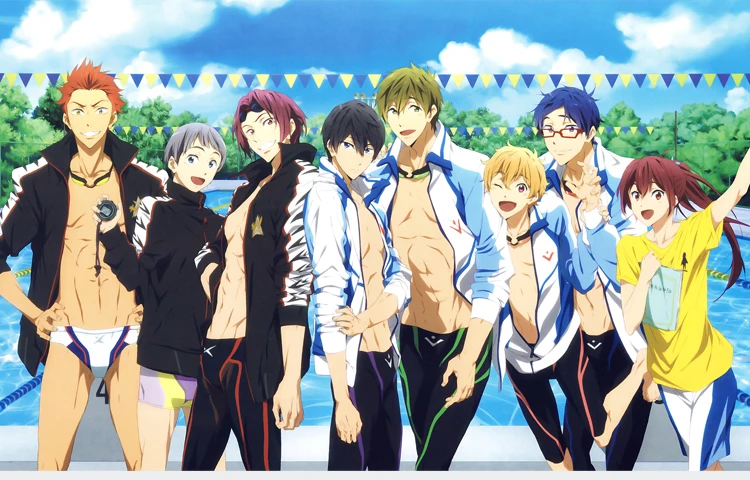 Аниме бесплатно! Iwatobi swim Club Haruka Nanase, Маскарадные костюмы, куртка, пальто, толстовка, штаны, спортивная одежда для подростков