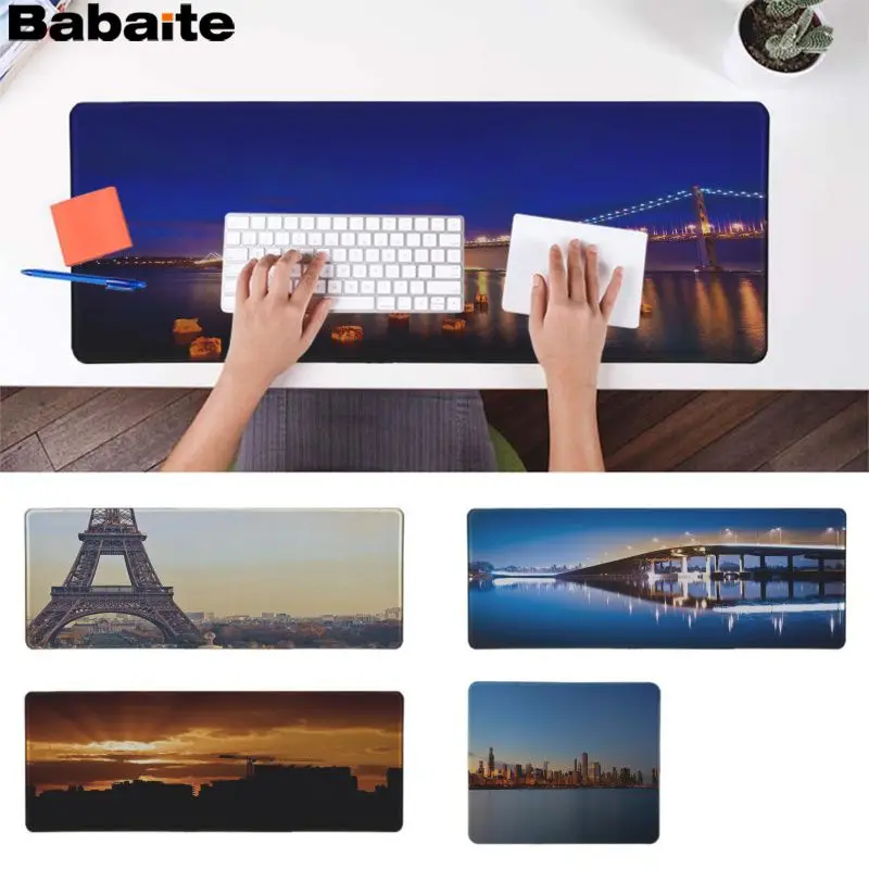 

Babaite the view of the city Keyboards Mat Rubber Gaming mousepad Desk Mat Speed/Control Version Large Gaming Mouse Pad