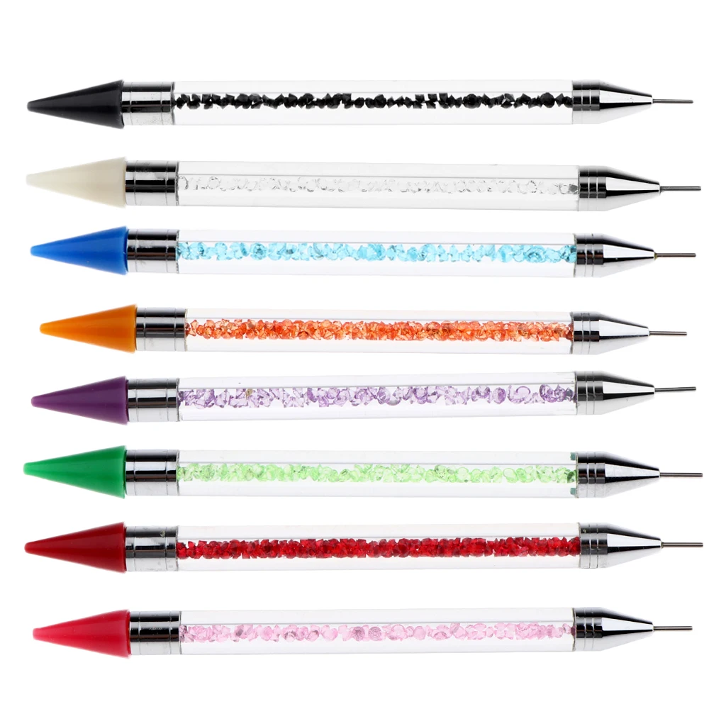 Self Adhesive Rhinestones Picker Wax Pencil Decorating Gem Beads Pick up Tool Crystal Acrylic Handle Nail Art Dotting Pen