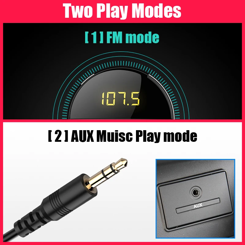 Bluetooth FM передатчик Автомобильный Mp3 плеер беспроводной модулятор громкая связь