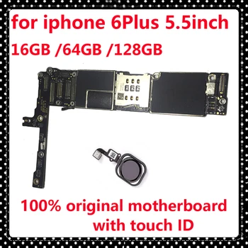 

16GB 64GB 128GB Free iCloud motherboard with / Without touch ID for iphone 6plus original IOS system mainboard for iphone 6Pl