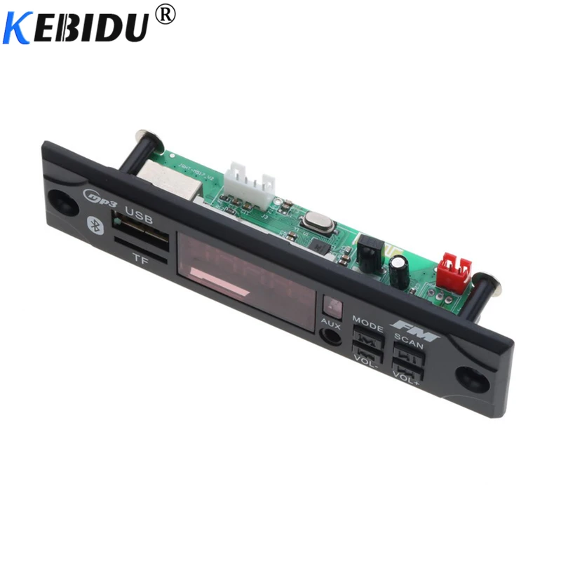 Kebidu беспроводной Bluetooth Автомобильный mp3 плеер декодер плата модуль MP3 WMA WAV AUX аудио 3,5 мм 12 В USB TF FM для автомобиля