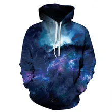 Couples Lovers Sweatshirt Men/Women Nebula All Over 3D Printed Hoodies Casual Long Sleeve Blouse Tops