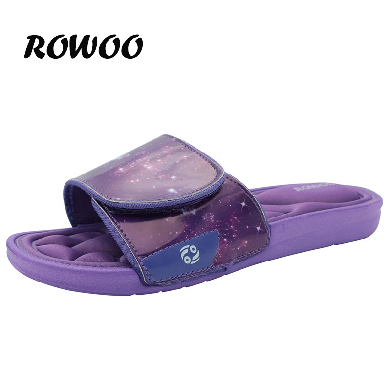 Мужские фиолетовые пляжные сандалии с эффектом памяти для бассейна; модные шлепанцы без застежки; стиль; шлепанцы; Прямая поставка