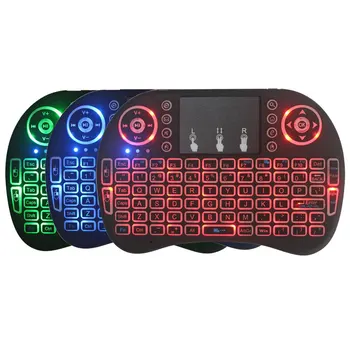

Mini Wireless Keyboard 3 color backlit 2.4GHz English Russian colour backlight Remote Control Touchpad Android TV Box Tablet