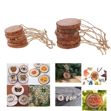 20 шт висячие сосновые деревянные пластинки дерево коры деревянные круги DIY ремесло многоразмерные