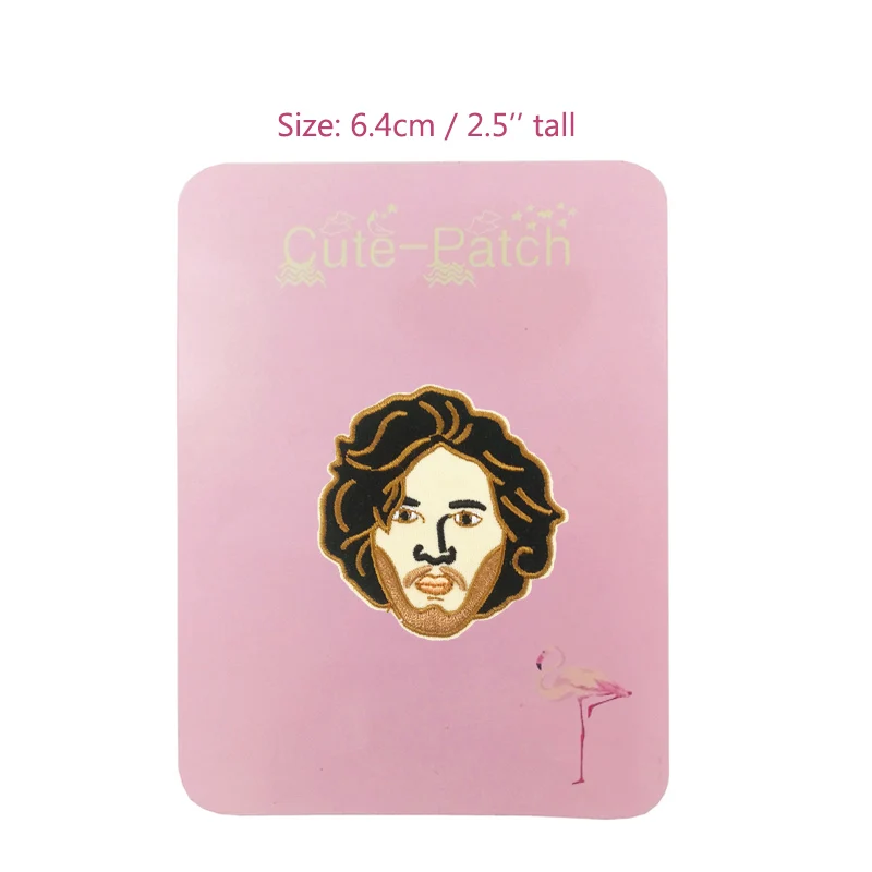 

Jon Snow face game of thrones figure TV Show Moive EMBROIDERED IRON On Patch souvenir t shirt sticker costume cosplay