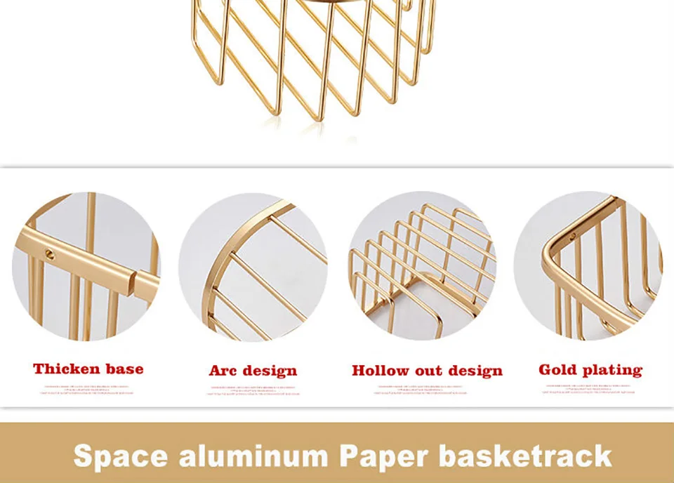 OKAROS держатели для бумаги для ванной комнаты настенное крепление пространство Алюминий туалетной бумаги рулон Корзина держатель золотой Туалетной ткани коробка бумага вешалка для полотенец