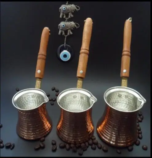 Турецкий кофейник Turk Турецкая медная кофеварка для Cezve Cafeteria деревянная ручка