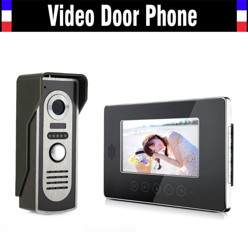 

New 7 Inch Door Phone Doorbell Intercom System Video Intercom Video Doorphone Kit Alloy night vision Camera Video Intercom