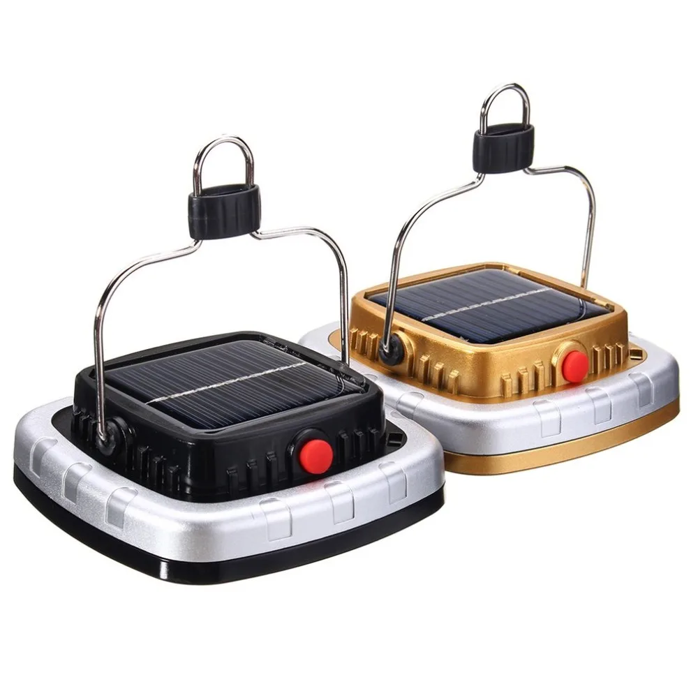 

Solar Powered COB LED Light USB Rechargeable Camping Tent Lamp Portable Outdoor Garden Night Light for Hiking Travel