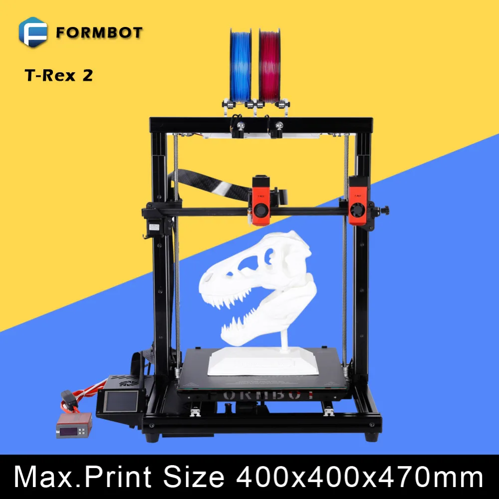 Industrial-grade 3d printer with 2 nozzles