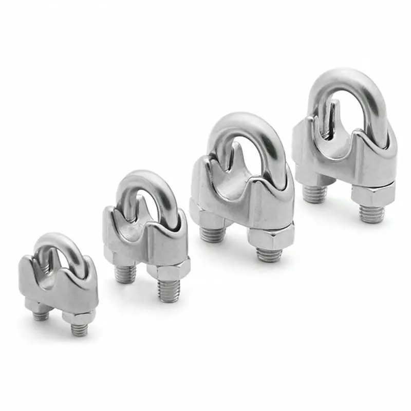 6 Pack of U Wire Rope clamp Well Polished M6 Size M6 Made by 304 Stainless Steel Anti-Corrosion and Anti-Rust Authentic Stainless Steel 6 Pack of U Wire Rope clamp Well Polished M6 Size M6 Made by 304 Stainless Steel Anti-Corrosion and Anti-Rust Authentic Stainless Steel
